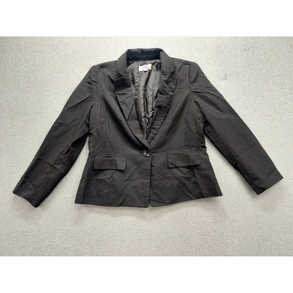 Le Suit Jackets & Blazers - Le Suit Women Blazer Jacket 14 Black Button Front Pockets Single Breasted Career